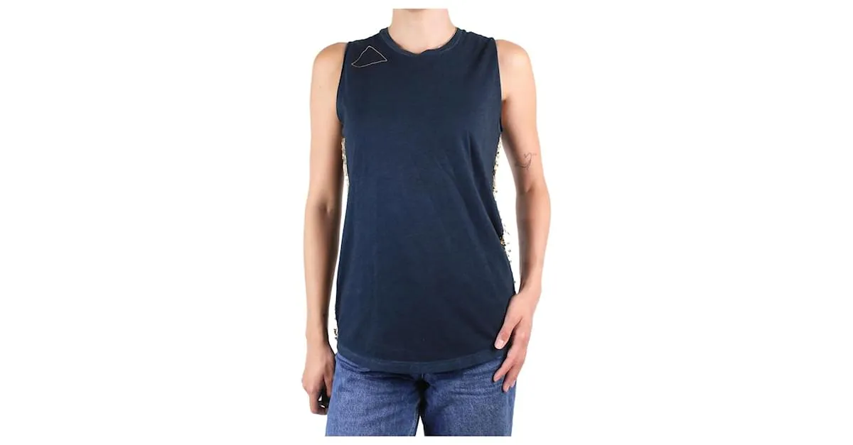 Autre Marque Top imperdibles azul sin mangas- talla S 