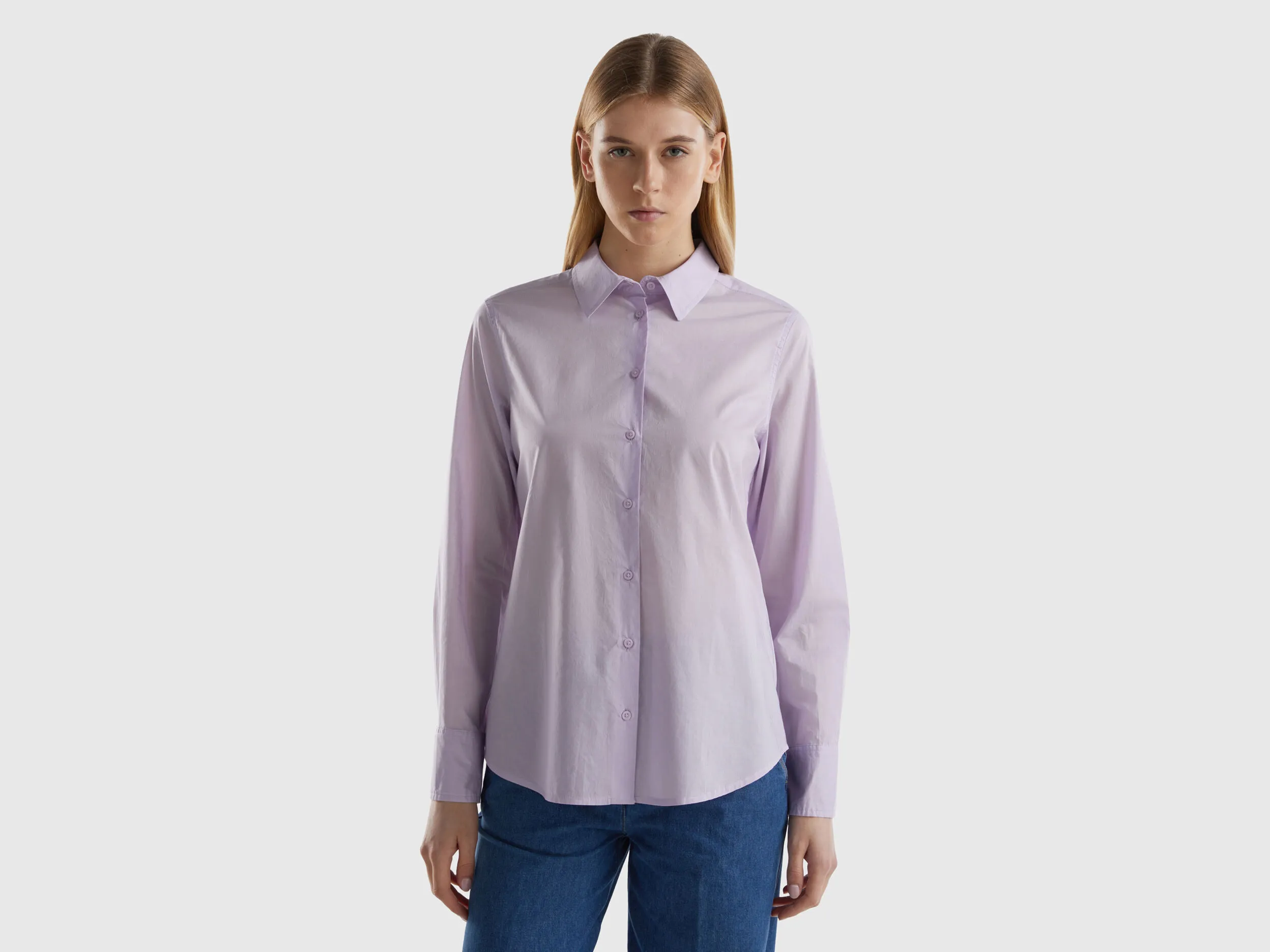 Camisa regular fit de algodón ligero