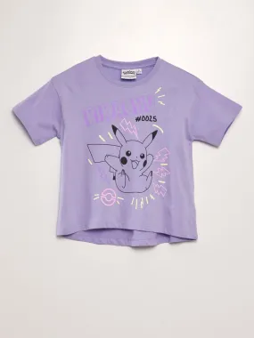 Camiseta ancha 'Pikachu' - PURPURA