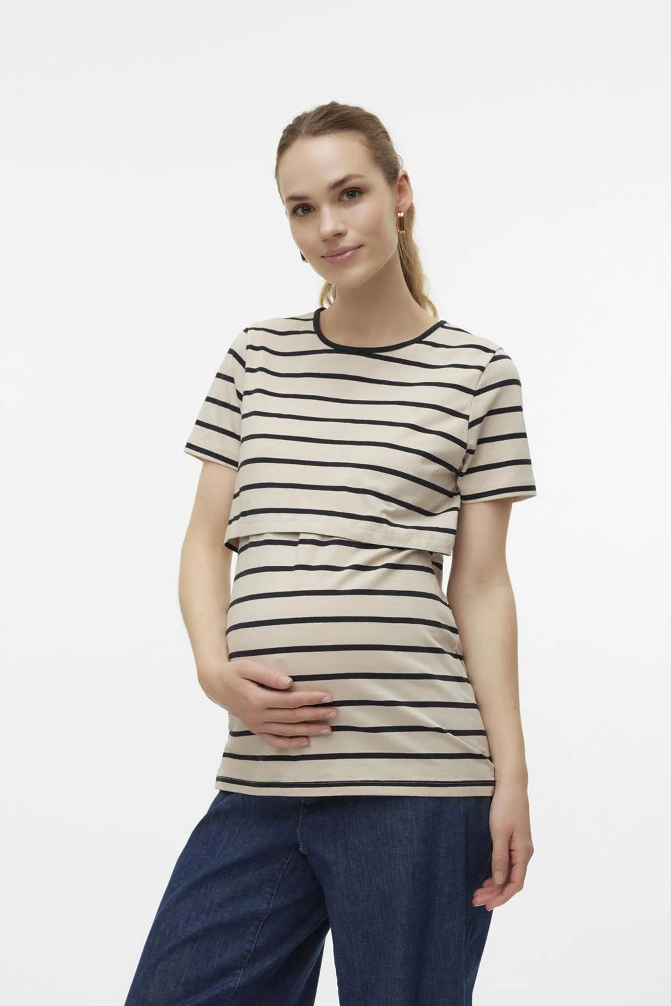 Camiseta de manga corta maternity y lactancia