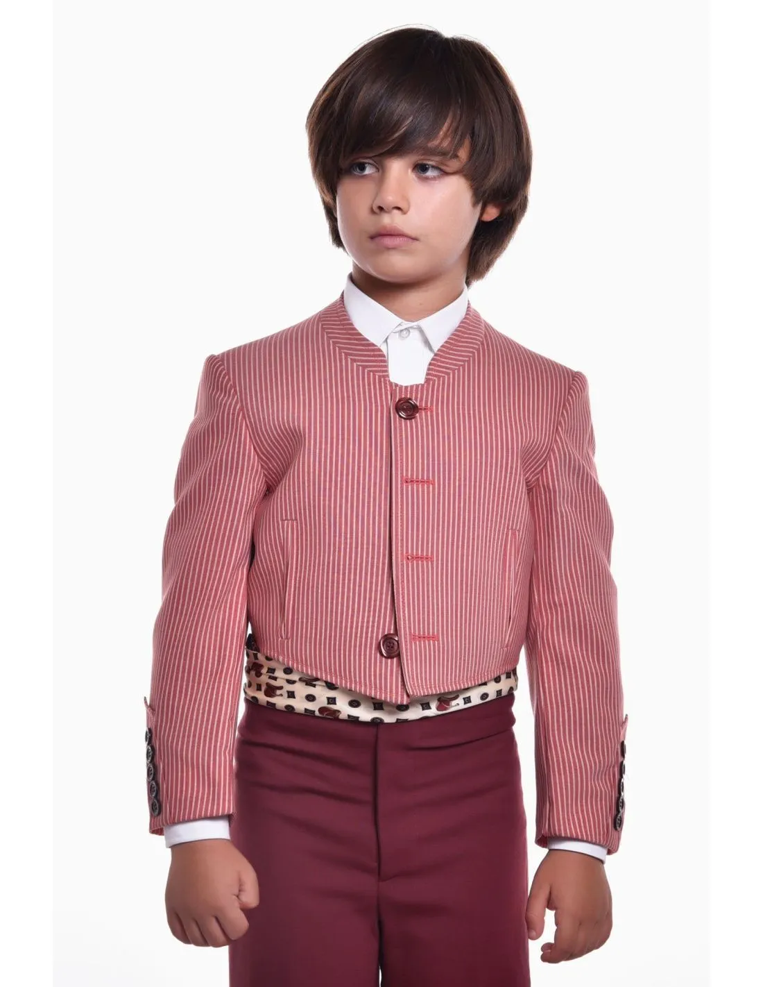 CHAQUETA CAMPERA RAYA ANCHA LYCRA TRAJE CORTO NIÑO