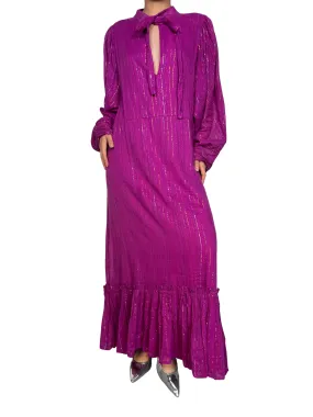 CHER Vestido Fibras Metalizadas