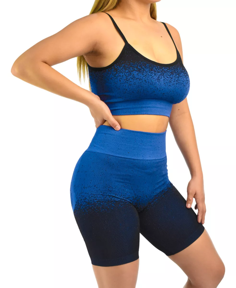 Conjunto Deportivo Fitness Mujer Biker-top Importado 90812