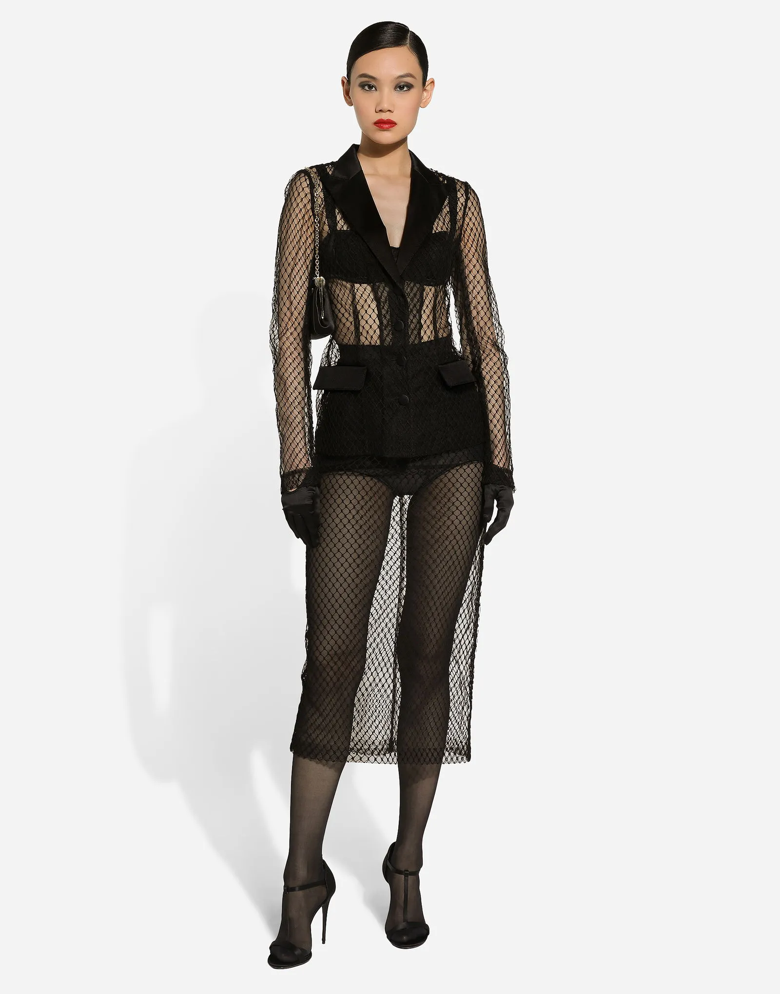 Dolce & Gabbana Single-breasted Mesh Jacket