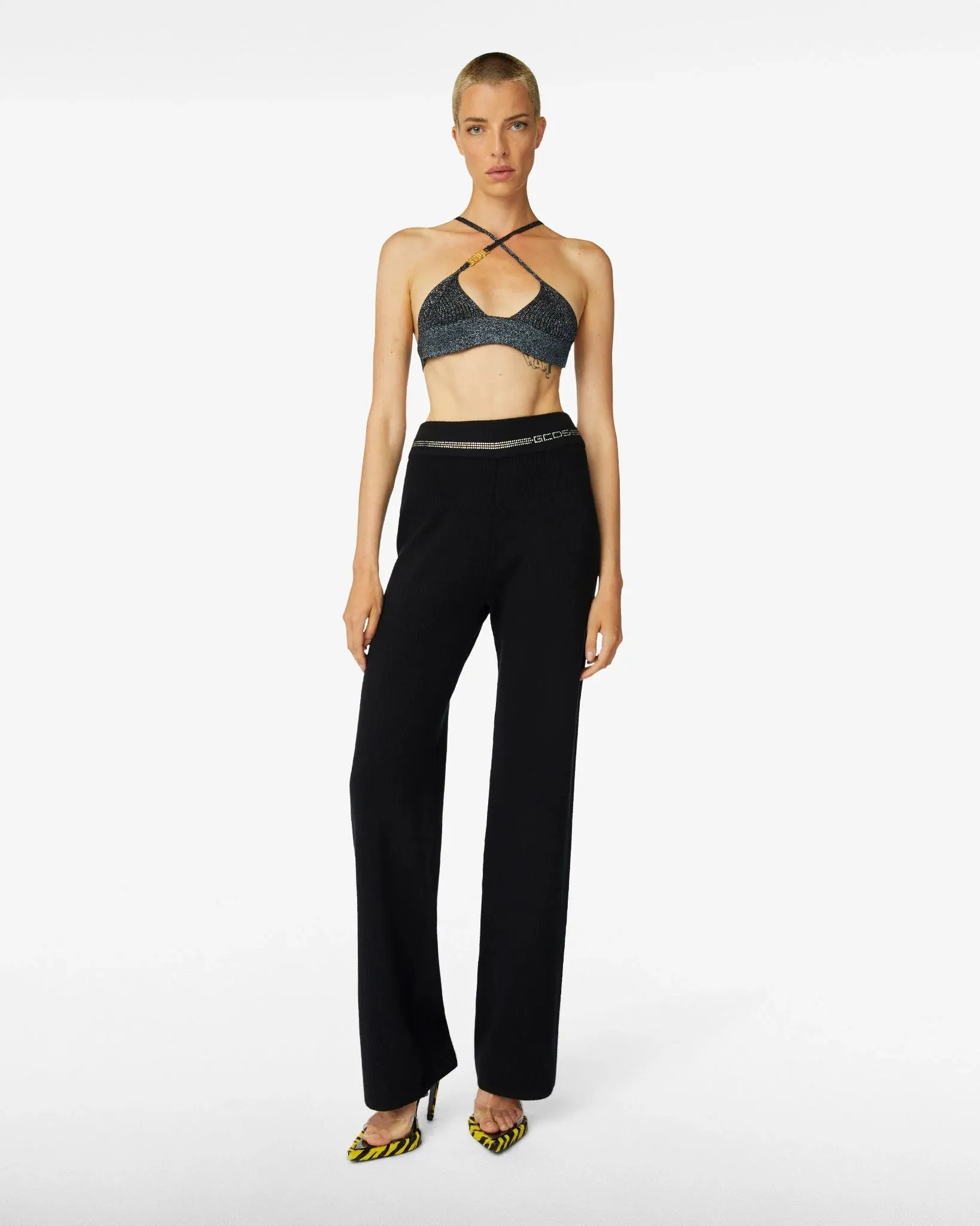 GCDS BLING TROUSERS BLACK