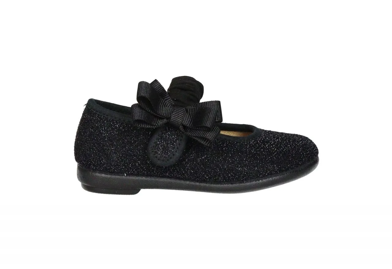 Mercedes Textil Negro Brillo Correa Lazo Lateral