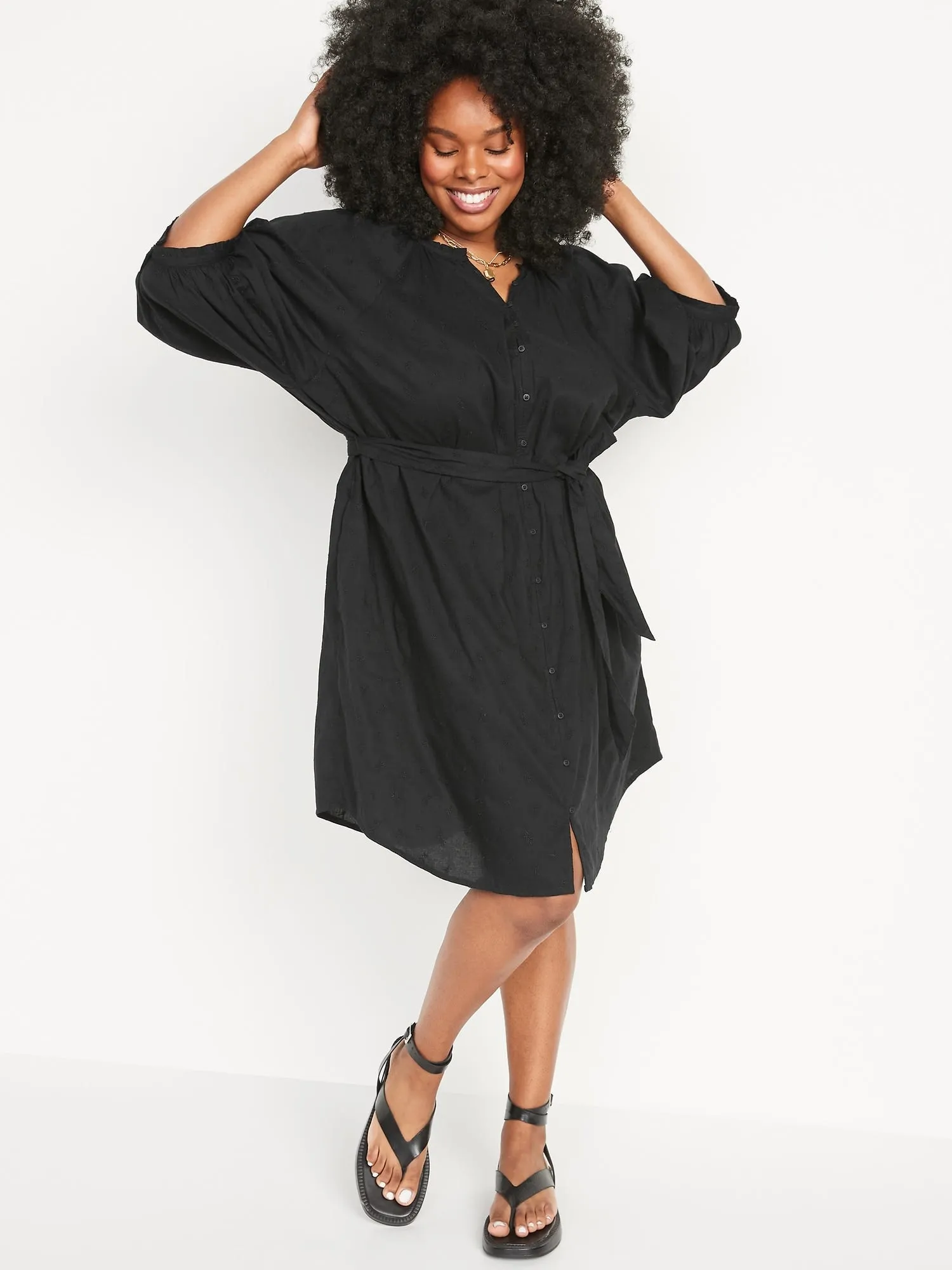 OLD NAVY VESTIDO MINI MANGA ANCHA MUJER