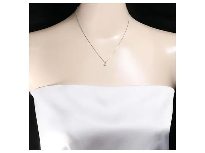 Otras joyas & Other Stories Collar de diamantes PT850 de 0.30 ct en platino PT900 en condiciones prístinas Plata 