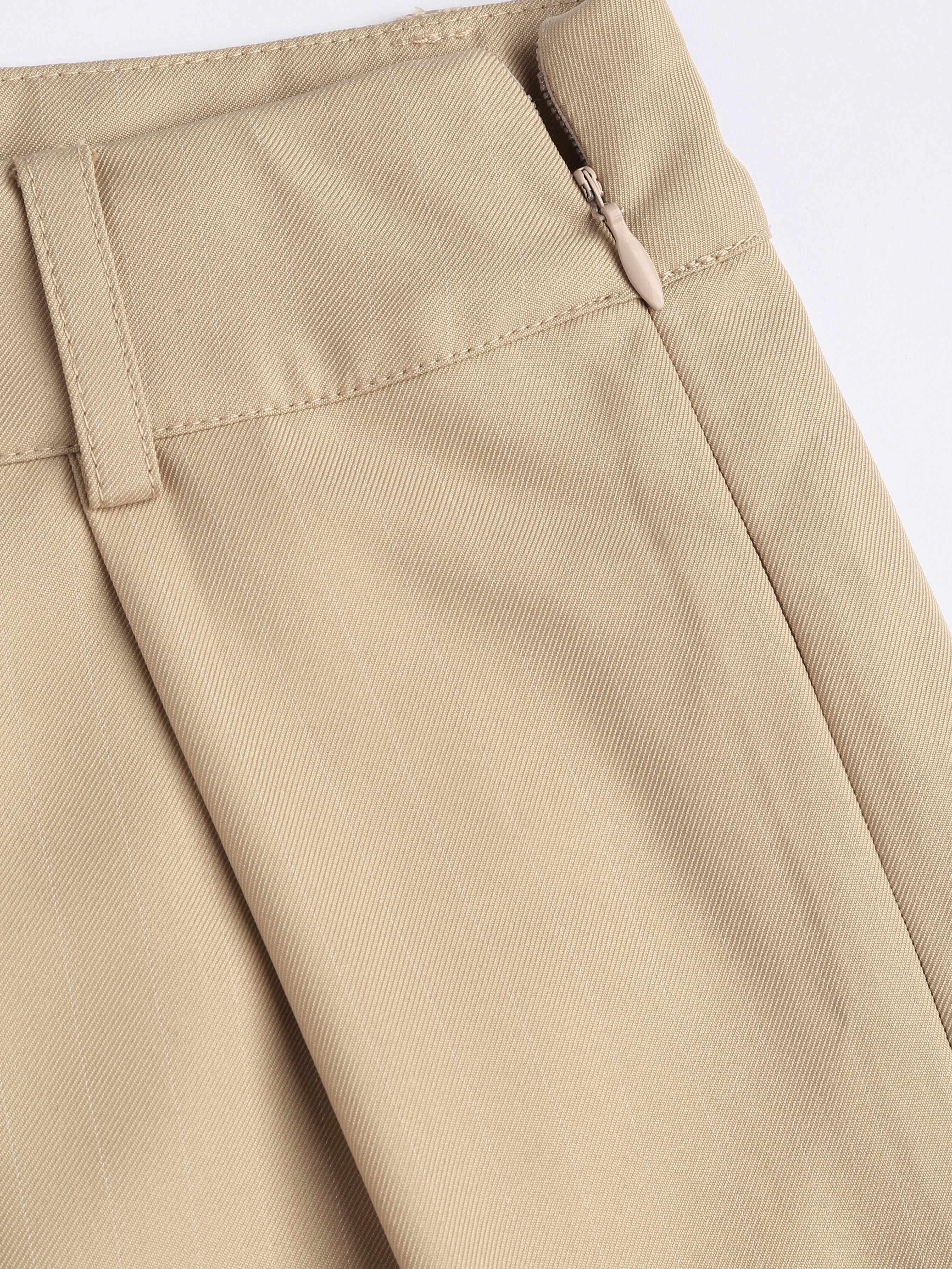  Pantalones de Pierna Ancha Plisados de Textura Sólida