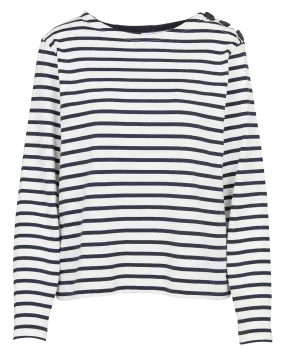 PETIT BATEAU Camiseta con cuello redondo  en blanco