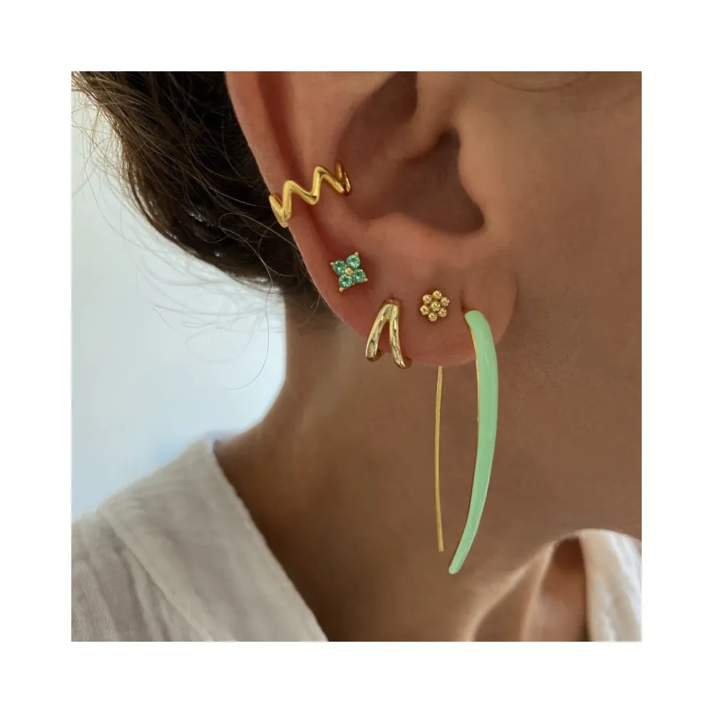 Piercing Make Verde Oro