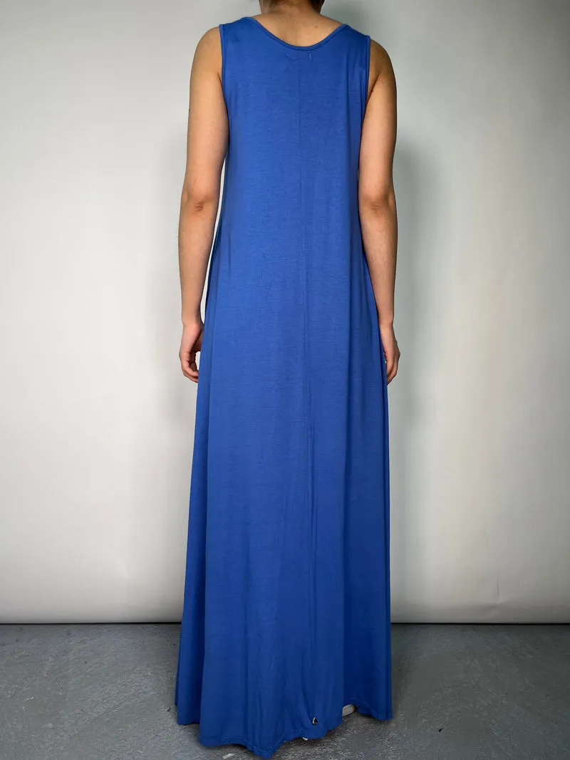 QÜINA Vestido Azul Viscosa