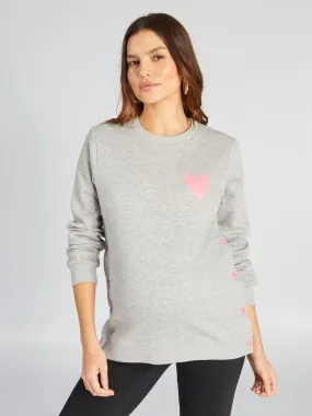 Sudadera premamá y lactancia - GRIS
