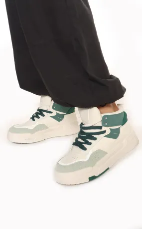 Tenis Bota Bicolor Verde