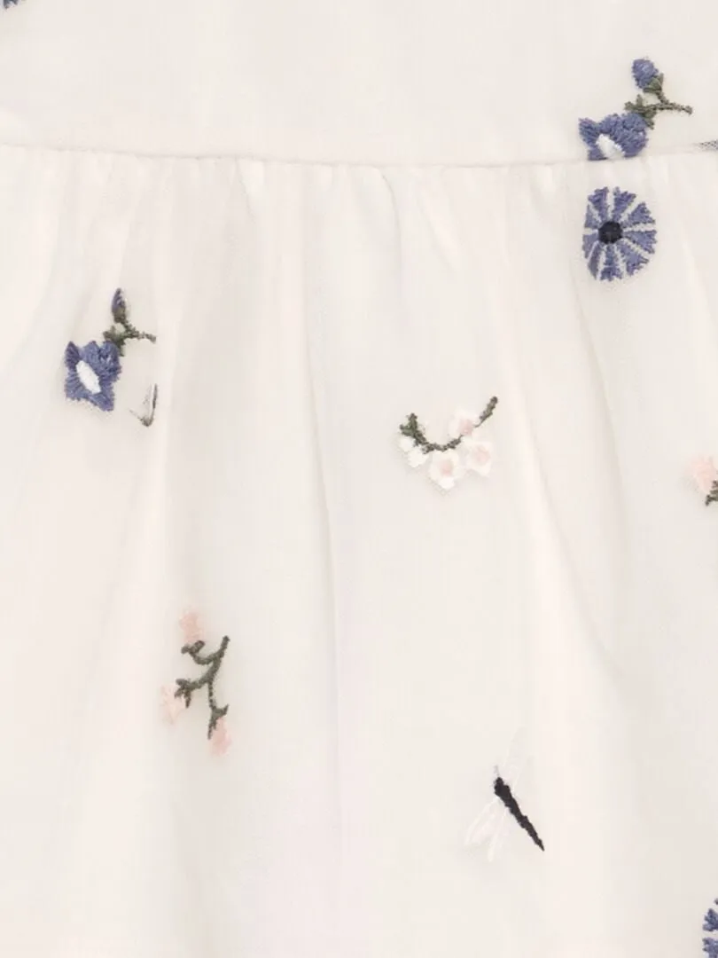 Vestido ligero de tul - blanco