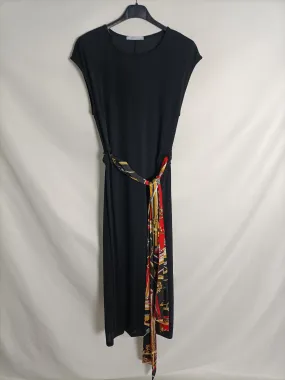 ZARA. Vestido negro lazo T.s